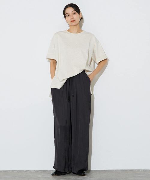Liesse(リエス)の「ベーシック天竺Tシャツ(Tシャツ/カットソー・レディース・ホワイト/ブラウン/ブラック・FREE)」の7枚目の写真