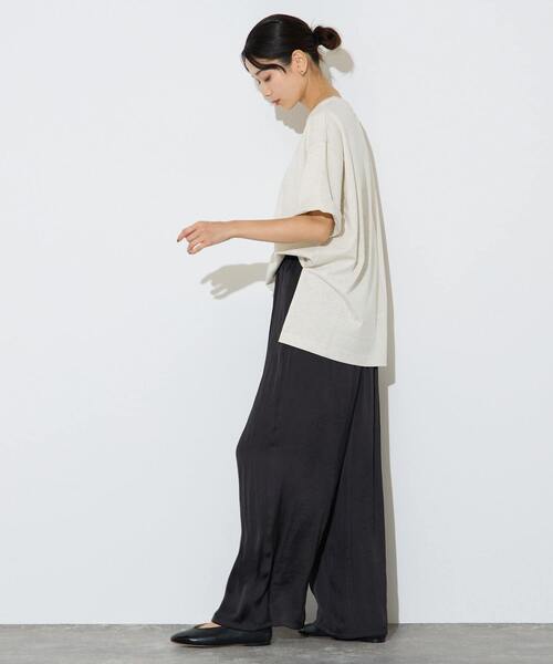 Liesse(リエス)の「ベーシック天竺Tシャツ(Tシャツ/カットソー・レディース・ホワイト/ブラウン/ブラック・FREE)」の10枚目の写真