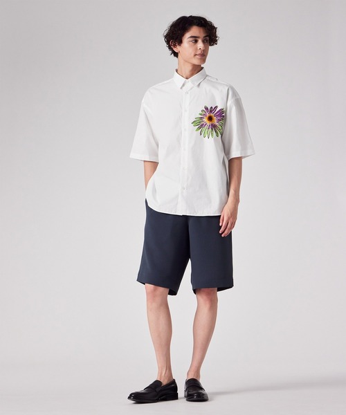 PS Paul Smith（ピーエスポールスミス）の「“Margaret” 半袖シャツ【252754 EXSH02】（シャツ/ブラウス・メンズ・ブルー/ストライプ/ホワイト・LARGE/MEDIUM/SMALL/X-LARGE）」の5枚目の写真