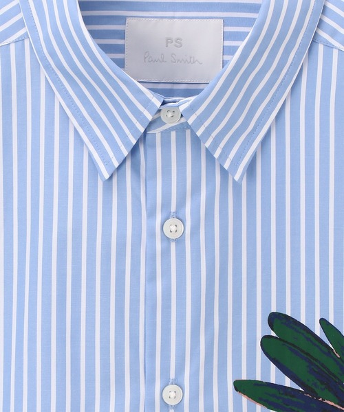 【美品クリーニング済】ポールスミス シャツ 入学式 卒園式 フォーマル 120 セール】Woven Texture' ソリッドドレスシャツ / 143351 546Y