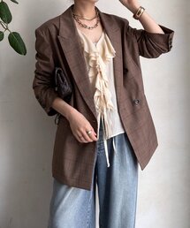 クロ　DOUDOU ブラウン テーラードジャケット 未使用 doudou ジャケット（色：ブラウン系）のおすすめ人気商品一覧