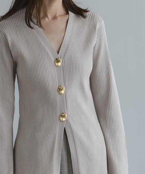 ELENI/エルニ フロウゴールドボタンニット（カーディガン/ボレロ