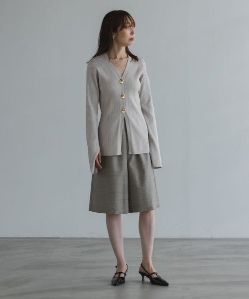 ELENI/エルニ フロウゴールドボタンニット（カーディガン/ボレロ