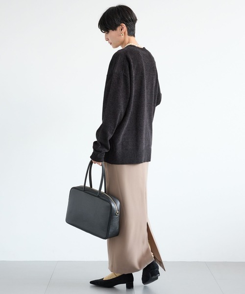 BARNYARDSTORM（バンヤードストーム）の「BARNYARDSTORM / ツイルタイトロングスカート / マシンウォッシャブル＜JAPAN FABRIC＞（スカート・レディース・モカ/ブラック・M/S）」の12枚目の写真