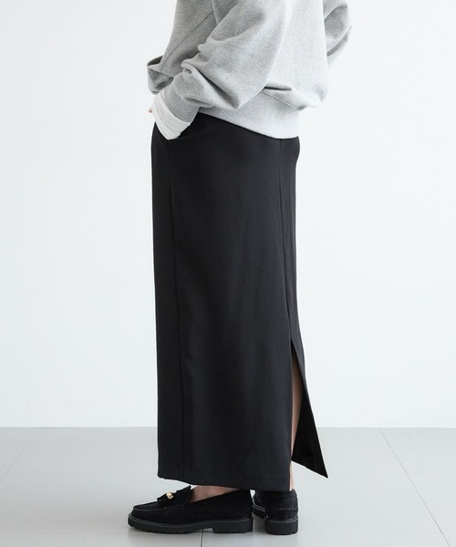 BARNYARDSTORM（バンヤードストーム）の「BARNYARDSTORM / ツイルタイトロングスカート / マシンウォッシャブル＜JAPAN FABRIC＞（スカート・レディース・モカ/ブラック・M/S）」の5枚目の写真