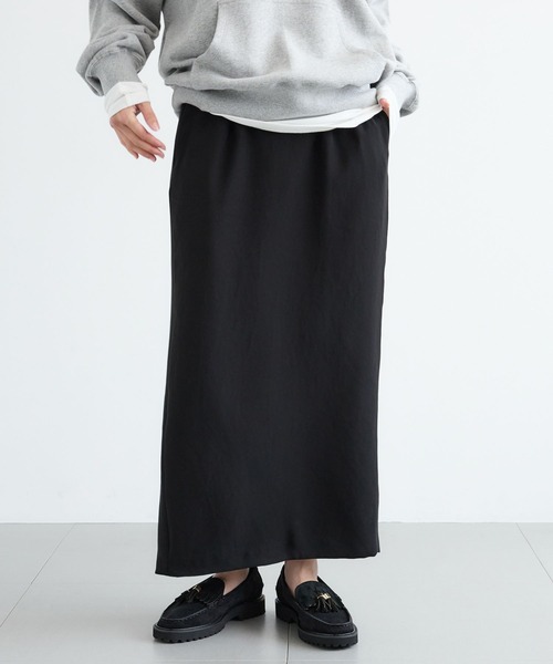 BARNYARDSTORM（バンヤードストーム）の「BARNYARDSTORM / ツイルタイトロングスカート / マシンウォッシャブル＜JAPAN FABRIC＞（スカート・レディース・モカ/ブラック・M/S）」の18枚目の写真