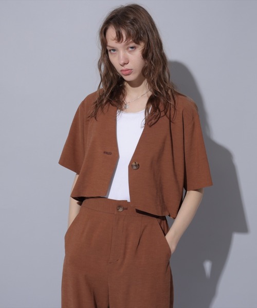 セール/ブランド古着】ノーカラージャケット（ノーカラージャケット