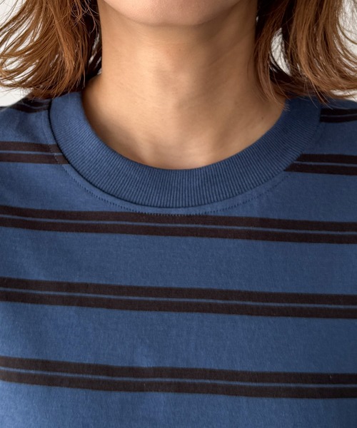 CANAL JEAN（キャナルジーン）の「El mar　ボーダーオーバーロングTシャツ（Tシャツ/カットソー・レディース・ブルー/グレー・ONE SIZE）」の12枚目の写真