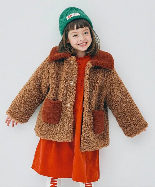 ジャケット・アウター Pooh 楽天市場】刺繍 ロゴ フーディー ボアジャケット レディース