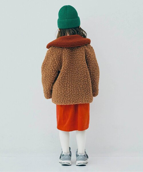 p.premier(ピードットプルミエ)の「【ジュニア対応】テディーボアジャケット(ブルゾン・キッズ・ダークブラウン/ブラウン/グレー/アイボリー・90/100/110/120/80/130/140)」の6枚目の写真