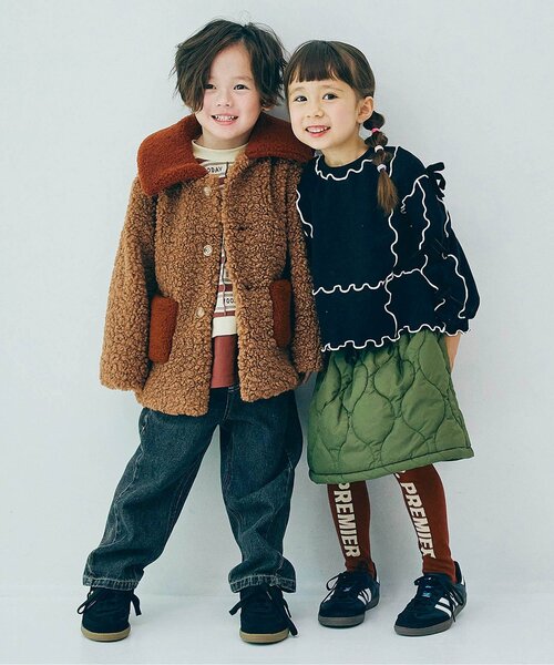 p.premier(ピードットプルミエ)の「【ジュニア対応】テディーボアジャケット(ブルゾン・キッズ・ダークブラウン/ブラウン/グレー/アイボリー・90/100/110/120/80/130/140)」の8枚目の写真