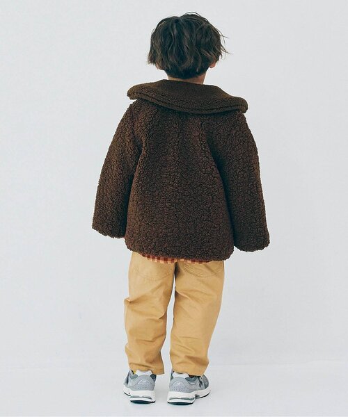 p.premier(ピードットプルミエ)の「【ジュニア対応】テディーボアジャケット(ブルゾン・キッズ・ダークブラウン/ブラウン/グレー/アイボリー・90/100/110/120/80/130/140)」の10枚目の写真