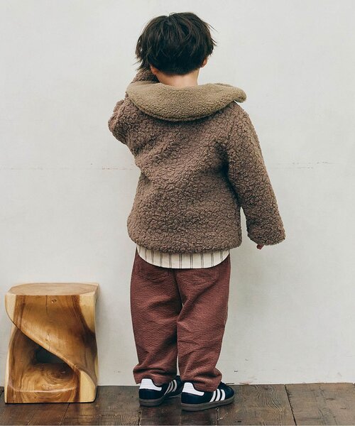 p.premier(ピードットプルミエ)の「【ジュニア対応】テディーボアジャケット(ブルゾン・キッズ・ダークブラウン/ブラウン/グレー/アイボリー・90/100/110/120/80/130/140)」の13枚目の写真