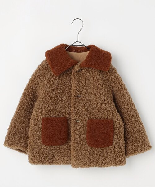 p.premier(ピードットプルミエ)の「【ジュニア対応】テディーボアジャケット(ブルゾン・キッズ・ダークブラウン/ブラウン/グレー/アイボリー・90/100/110/120/80/130/140)」の17枚目の写真