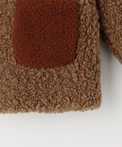 p.premier(ピードットプルミエ)の「【ジュニア対応】テディーボアジャケット(ブルゾン・キッズ・ダークブラウン/ブラウン/グレー/アイボリー・90/100/110/120/80/130/140)」の21枚目の写真