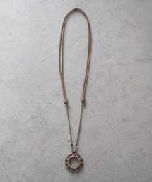 SENTI（センティ）の「SENTI LEATHER BRAID CIRCLE NECKLACE レザー編み込みネックレス（ネックレス）」