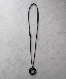 SENTI（センティ）の「SENTI LEATHER BRAID CIRCLE NECKLACE レザー編み込みネックレス（ネックレス）」