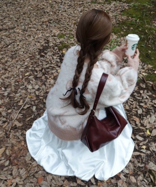 mellowneon（メロウネオン）の「ローズニュアンスデザインニット（ニット/セーター・レディース・ベージュ/サックスブルー・FREE）」の16枚目の写真