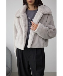 ブルゾン（グレー/灰色系・フェイクファー）ファッション通販
