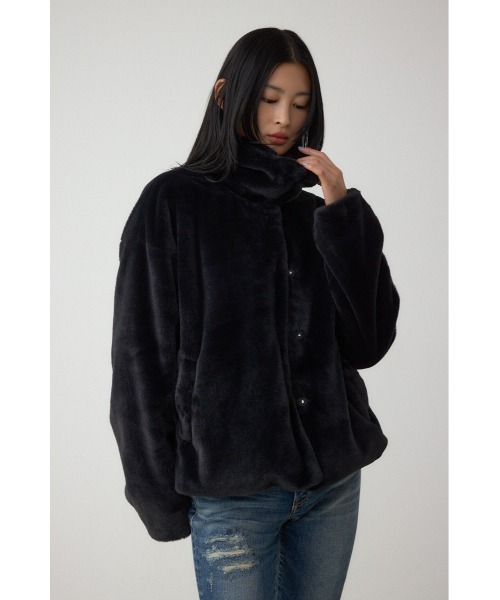 セール】スタンド2WAYファーショートコート（ブルゾン）｜AZUL BY