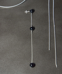 SASKIA DIEZ(TXLAfBbc)SASKIA DIEZ 3DROP EARRING ONYX 1PEACEFЎsAX(sAXiЎpj)