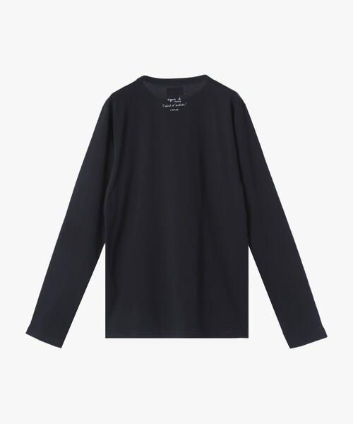 agnes b.（アニエスベー）の「メンズ プリント コットン 長袖 アーティスト T シャツ "L'Atlas"（Tシャツ/カットソー・メンズ・ブラック・2/1）」の2枚目の写真