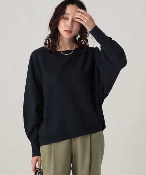 Elura(エルーラ)の「シャリゆるドルマンニット/590099(ニット/セーター・レディース・ネイビー/レッド系その他/ブラウン/ブルー・MEDIUM/LARGE)」の16枚目の写真