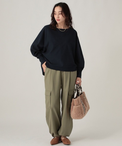 Elura(エルーラ)の「シャリゆるドルマンニット/590099(ニット/セーター・レディース・ネイビー/レッド系その他/ブラウン/ブルー・MEDIUM/LARGE)」の18枚目の写真