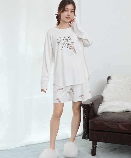 シーズー柄ショートパンツ（ルームウェア/パジャマ）｜gelato