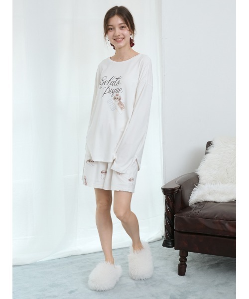 シーズー柄ショートパンツ（ルームウェア/パジャマ）｜gelato