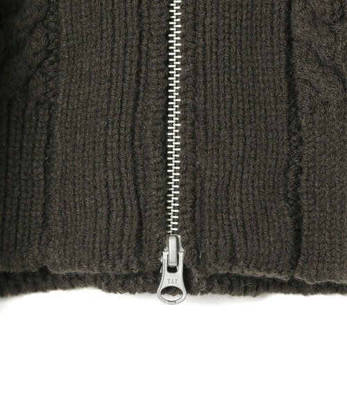 LEPSIM（レプシィム）の「3.5ゲージキルトコンビZIPカーディガン　590724（カーディガン/ボレロ・レディース・ホワイト系その他/グレー系その他/ブラック×グレー・FREE）」の8枚目の写真