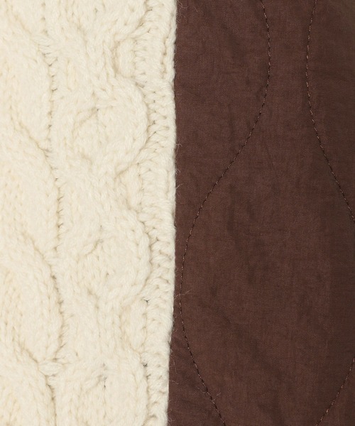 LEPSIM（レプシィム）の「3.5ゲージキルトコンビZIPカーディガン　590724（カーディガン/ボレロ・レディース・ホワイト系その他/グレー系その他/ブラック×グレー・FREE）」の11枚目の写真