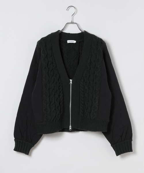 LEPSIM（レプシィム）の「3.5ゲージキルトコンビZIPカーディガン　590724（カーディガン/ボレロ・レディース・ホワイト系その他/グレー系その他/ブラック×グレー・FREE）」の17枚目の写真