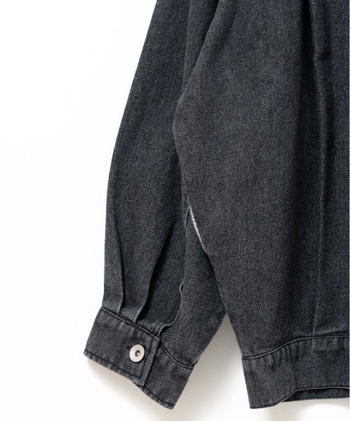 A.D.C.L.(エーディーシーエル)の「ジップ仕様 オーバーサイズ ビックシルエット デニムジャケット(Gジャン)(デニムジャケット・レディース・ブラック/ブルー・M/L)」の4枚目の写真