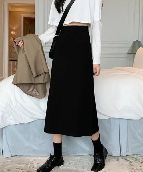 SallyLunn(サリーラン)の「Iラインミディアムスカート(スカート・レディース・ブラック・LARGE/MEDIUM)」の3枚目の写真