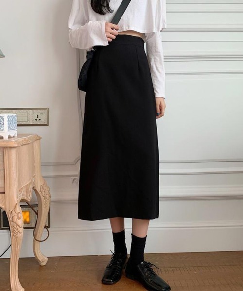 SallyLunn(サリーラン)の「Iラインミディアムスカート(スカート・レディース・ブラック・LARGE/MEDIUM)」の6枚目の写真