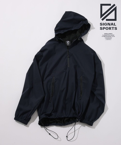 セール】【SIGNAL SPORTS】nylon anorak hoodie/ナイロンアノラック