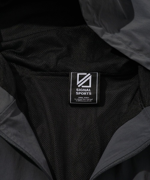 SIGNAL SPORTS（シグナルスポーツ）の「【SIGNAL SPORTS】nylon anorak hoodie/ナイロンアノラックパーカー（ナイロンジャケット・メンズ・ネイビー/ダークグレー・FREE）」の6枚目の写真