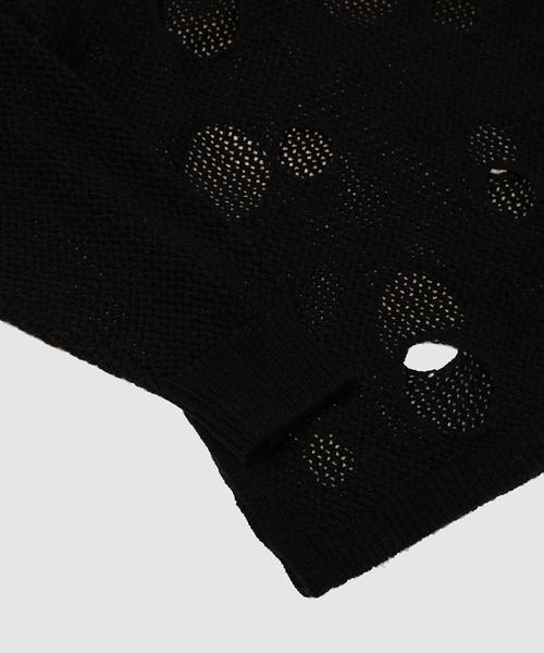 PHINGERIN（フィンガリン）の「HOLE KNIT SKIPPER（ニット/セーター・メンズ・ブラック/ブラウン/サックスブルー・L）」の14枚目の写真