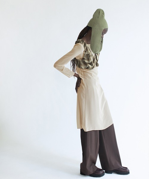 leinwande（ラインヴァンド）の「【leinwande】Sheer Basic Dress（ワンピース・レディース・ベージュ/ブラック・ONE SIZE）」の3枚目の写真