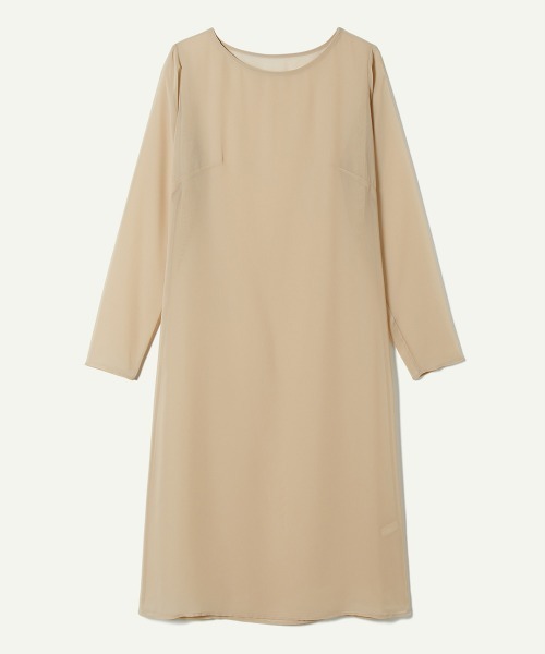 leinwande（ラインヴァンド）の「【leinwande】Sheer Basic Dress（ワンピース・レディース・ベージュ/ブラック・ONE SIZE）」の4枚目の写真
