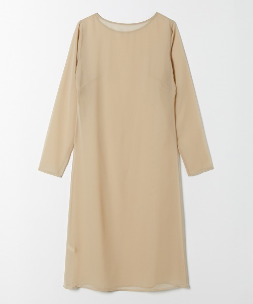 leinwande（ラインヴァンド）の「【leinwande】Sheer Basic Dress（ワンピース・レディース・ベージュ/ブラック・ONE SIZE）」の5枚目の写真