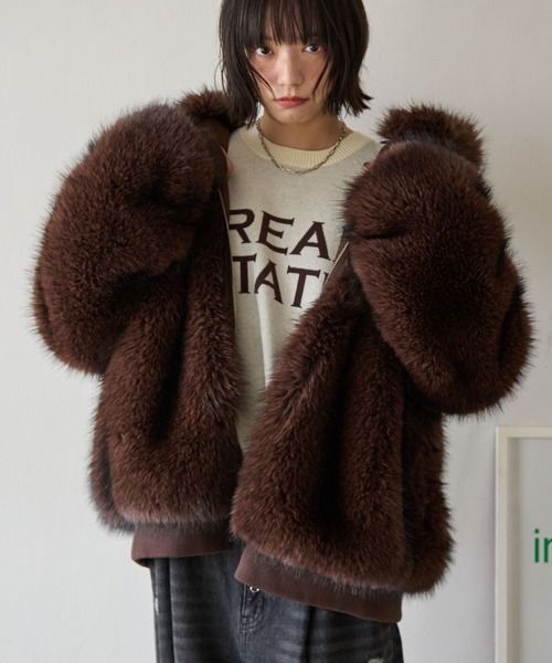 UNISEX》ファーフードブルゾン（ブルゾン）｜PBLIM（ページボーイリム