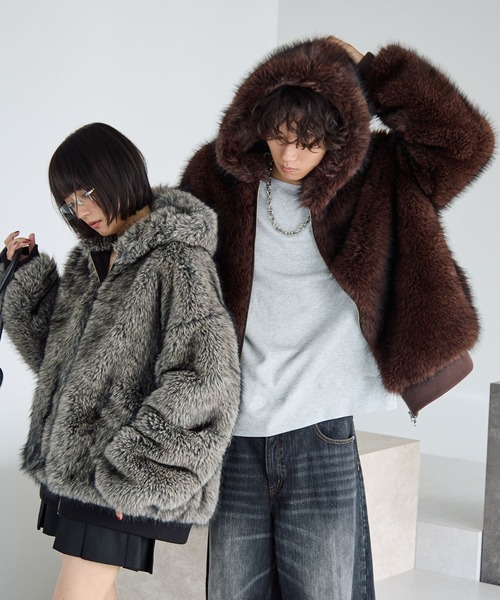 PBLIM（ページボーイリム）の「《UNISEX》ファーフードブルゾン