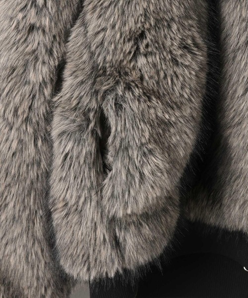 PBLIM（ページボーイリム）の「《UNISEX》ファーフードブルゾン（ブルゾン・レディース・ブラウン/グレー・FREE）」の7枚目の写真