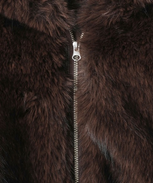 PBLIM（ページボーイリム）の「《UNISEX》ファーフードブルゾン（ブルゾン・レディース・ブラウン/グレー・FREE）」の13枚目の写真