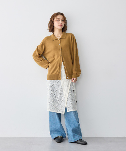 anyfee（エニフィー）の「【anyfee/大きいサイズ】総レースラップスカート（スカート・レディース・アイボリー/ブラック・LL～3L/4L～5L）」の4枚目の写真