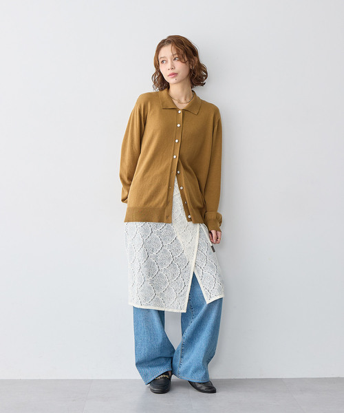 anyfee（エニフィー）の「【anyfee/大きいサイズ】総レースラップスカート（スカート・レディース・アイボリー/ブラック・LL～3L/4L～5L）」の5枚目の写真