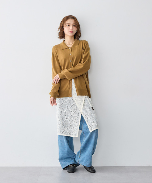 anyfee（エニフィー）の「【anyfee/大きいサイズ】総レースラップスカート（スカート・レディース・アイボリー/ブラック・LL～3L/4L～5L）」の6枚目の写真