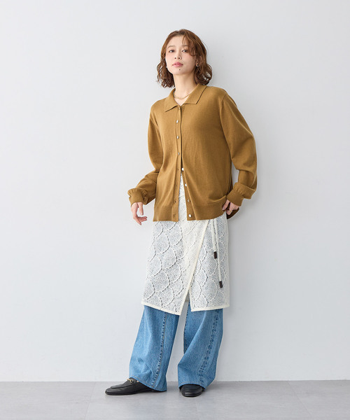 anyfee（エニフィー）の「【anyfee/大きいサイズ】総レースラップスカート（スカート・レディース・アイボリー/ブラック・LL～3L/4L～5L）」の7枚目の写真